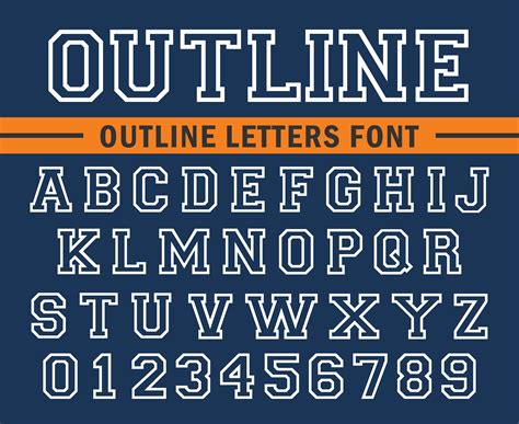 Outline Font Outline Letters Hollow Font Outline Letters Font With ...