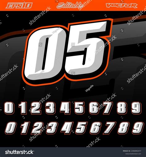 Race Car Number Fonts: Over 11,658 Royalty-Free Licensable Stock ...