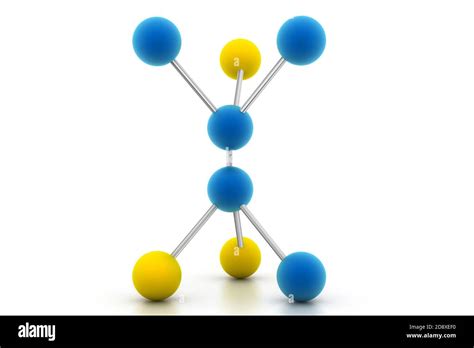 3D model of a molecule Stock Photo - Alamy