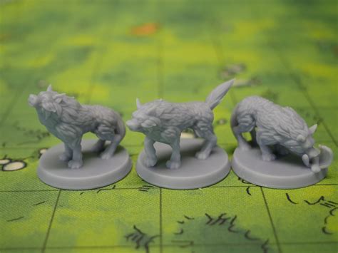 Dnd Miniature Wolf Pack Beasts and Baddies Dungeons and | Etsy