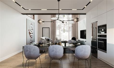 Townhouse interior design on Behance