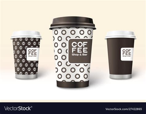 Coffee cup template for branding and design Vector Image