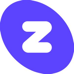 the letter z in a purple circle with white letters on it's bottom half