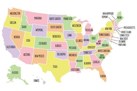 Political Usa Map - Sibyl Fanechka