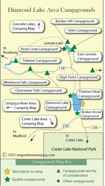 Diamond Lake Area Campground Map