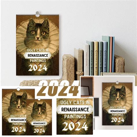 Hanety Calendar 2024,2024 Calendar 12 Month Planner,Cat Calendar 2024 ...