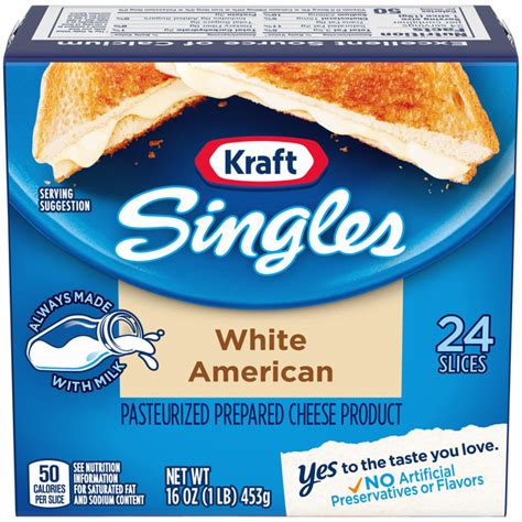 Save on Kraft Singles White American Cheese Slices - 24 ct Order Online ...