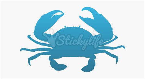 Crabs Clipart Blue Crab - Blue Crab Silhouette, HD Png Download ...