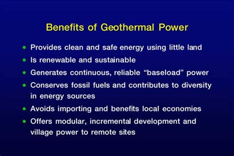 Introduction to Geothermal Energy - Benefits of Geothermal