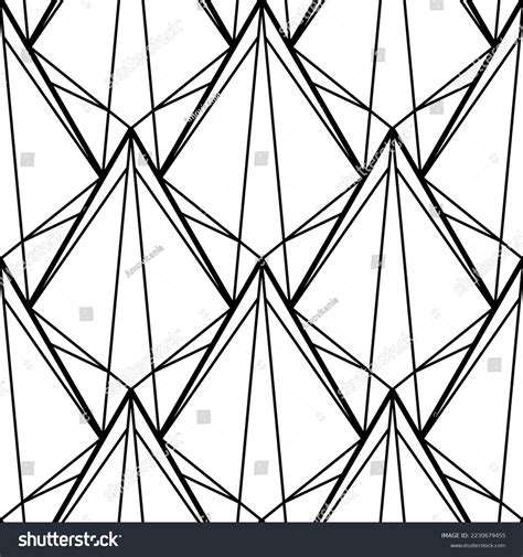 Art Deco Wallpaper Black White Seamless Stock Vector (Royalty Free ...