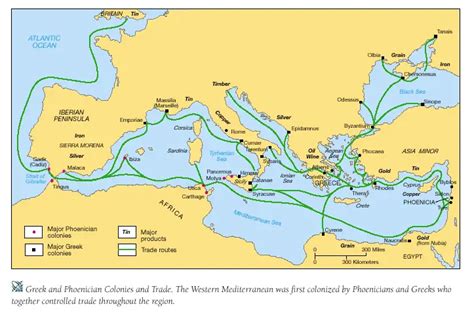 Greek Trade Roads Map - MapSof.net