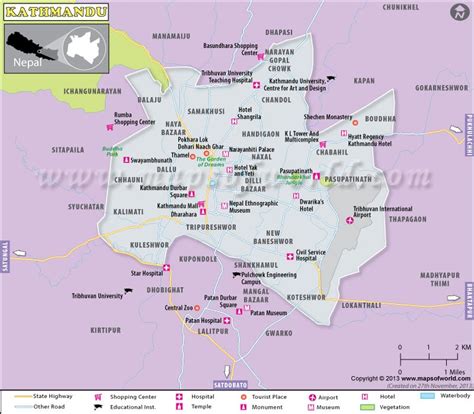 Nepal Major Cities Map