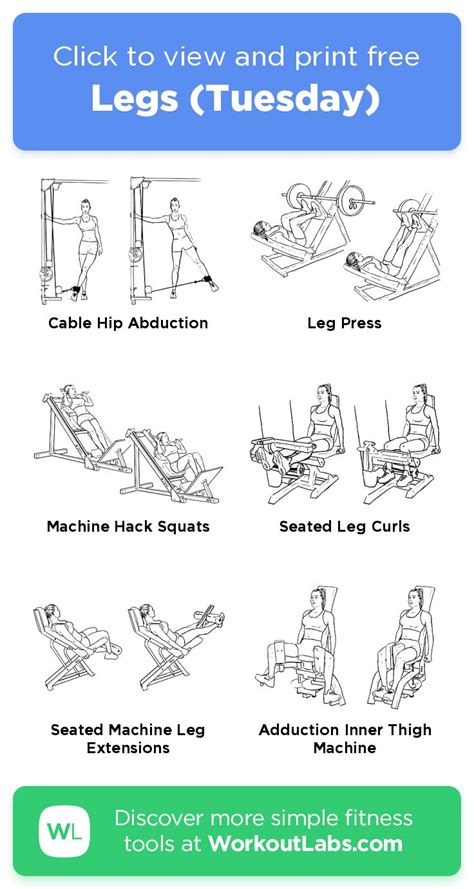 Printable Gym Machine Workout Routine For Beginners