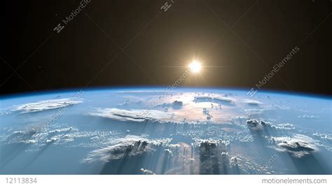 Sunrise From Space. Earth From Space. Version 2018 Stock Animation ...