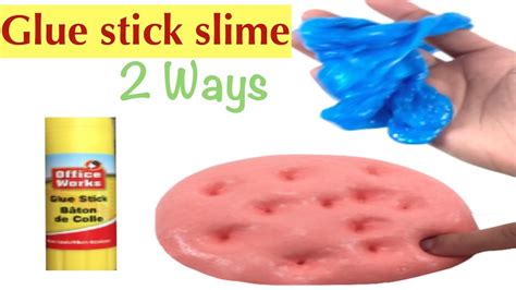 Glue Stick Slime 2 Ways!! Jiggly and Fluffy Slime With Glue Sticks No ...