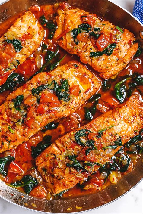 Tuscan Garlic Salmon Recipe – Healthy Salmon Recipe — Eatwell101