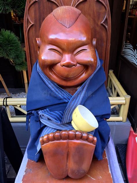 Smiling Billiken Statue in Osaka Stock Image - Image of architecture ...