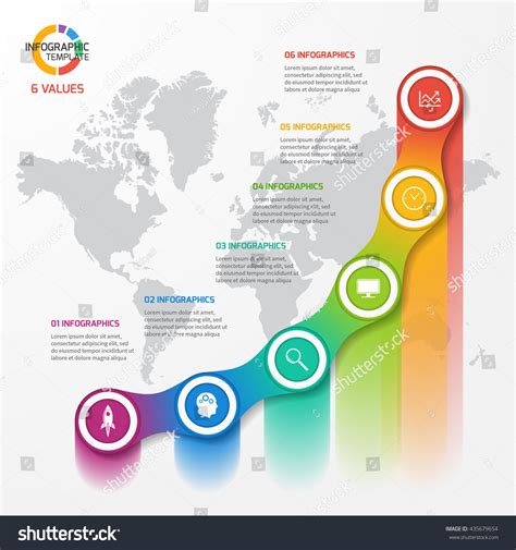 Line Graph Infographic Template Charts Diagrams Stock Vector (Royalty ...