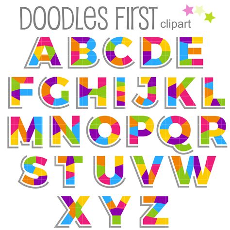 Individual Colorful Alphabet Letters Printable