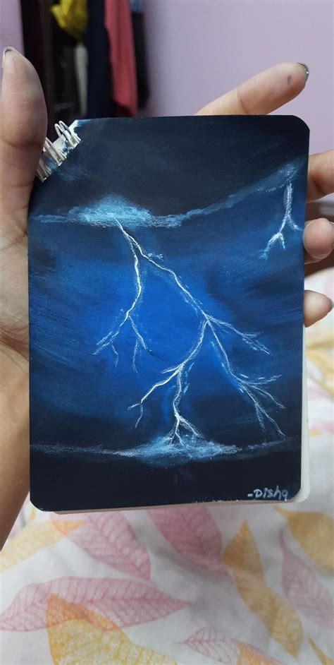 Thunder storm painting | Easy canvas art, Small canvas art, Watercolor ...