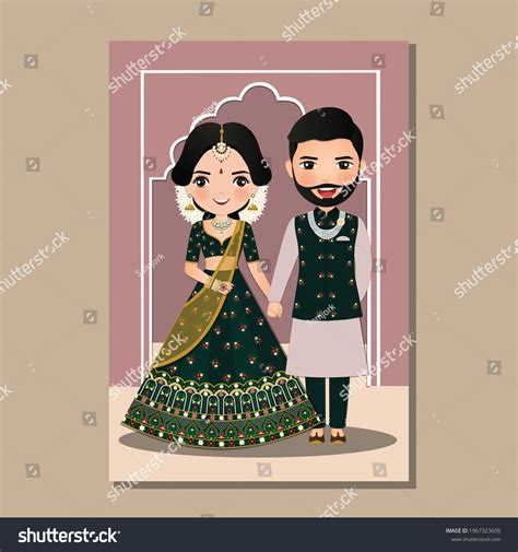 Indian Wedding Cartoon Character For Engagement Photos and Images ...