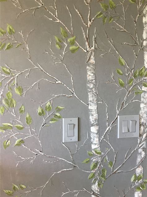 Plaster Stencil Aspen Tree | Walls Stencils, Plaster Stencils, Painting ...