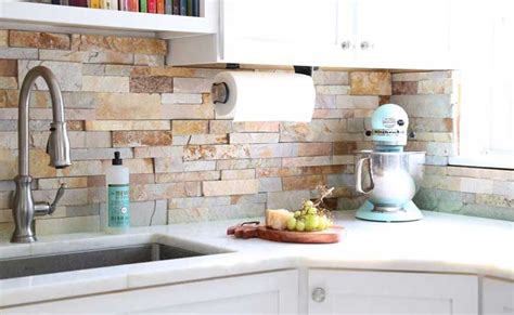 Natural Stacked Stone Backsplash Tiles For Kitchens and Bathrooms