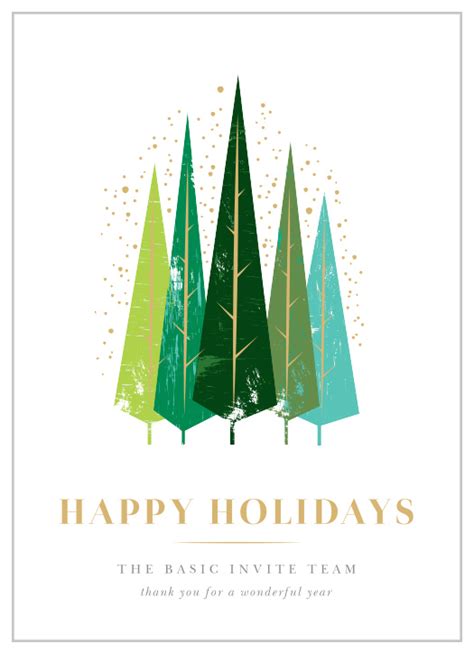 Confetti Corporate Holiday Cards - Match Your Color & Style Free!