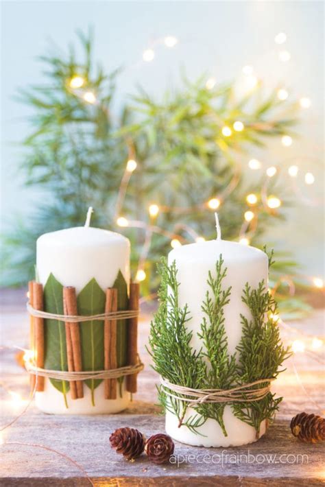 DIY Christmas Candles: 3 Easy Decorations! - A Piece Of Rainbow