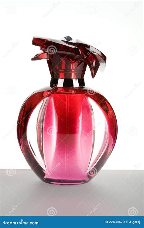 Red bottle of perfume stock photo. Image of femininity - 22438470