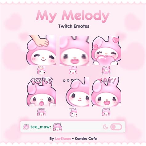 My Melody Emotes ♡୨୧ FULL PACK - Koneko Maid Cafe's Ko-fi Shop - Ko-fi ...