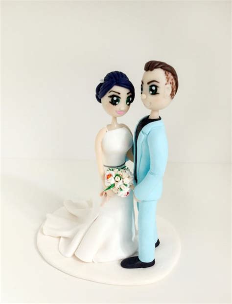 Anime Wedding Cake Topper Personalized figurines bride and