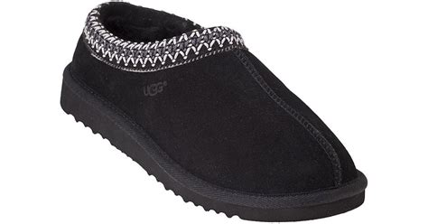 Ugg Tasman Slipper Black Suede in Black | Lyst