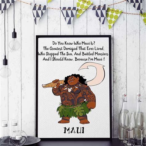 Maui Print Quote Maui Moana Movie Printable Disney Quote | Etsy