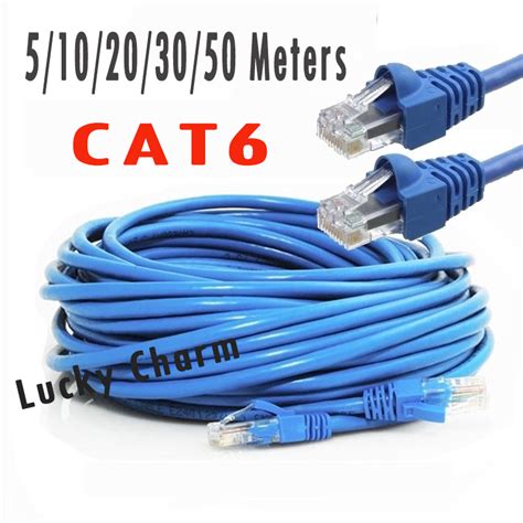 Cat6 Lan cable CAT 6 Ethernet LAN Cable 5M 10M 20M 30M 40M 50M Network ...