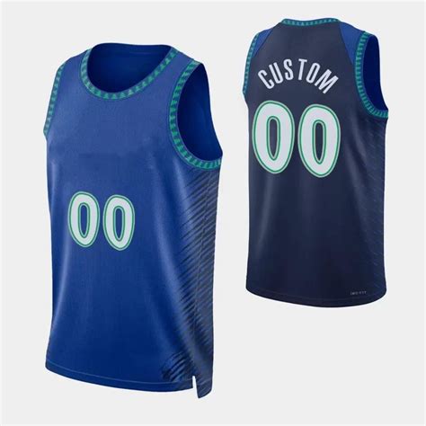 NBA_ basketball Custom Printed Anthony 1 Edwards Basketball Jerseys D ...