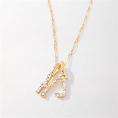 Double Initial Diamond Necklace – EDGE of EMBER