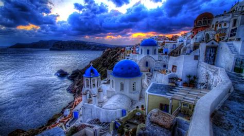 Santorini Sunset Greece Wallpapers - Top Free Santorini Sunset Greece ...