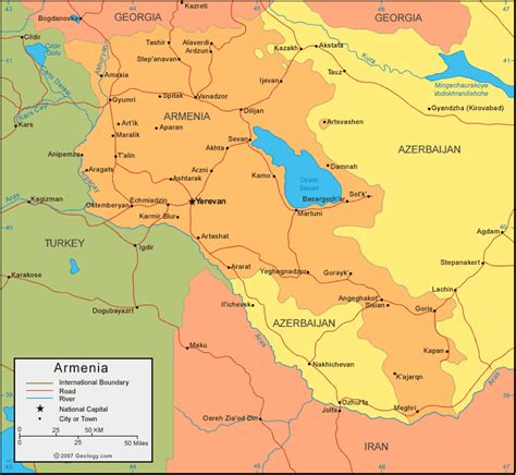 Armenia Map and Satellite Image