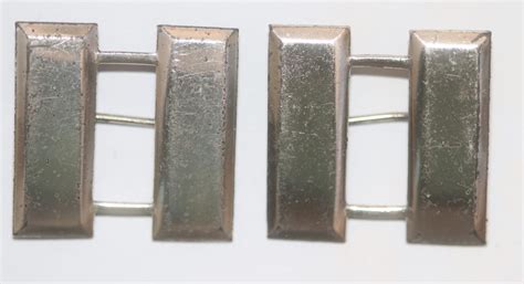 Original Us Army Ww2 Sterling Silver Captain Rank Bars Pair 1