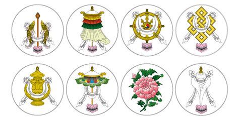 Eight Auspicious Symbols of Tibetan Buddhism