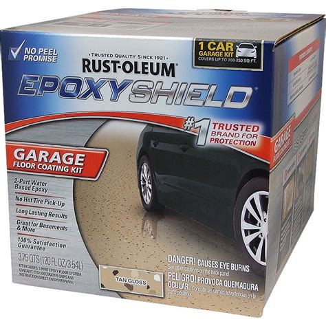 Rust Oleum Epoxyshield Garage Floor Coating Kit Tan | Dandk Organizer