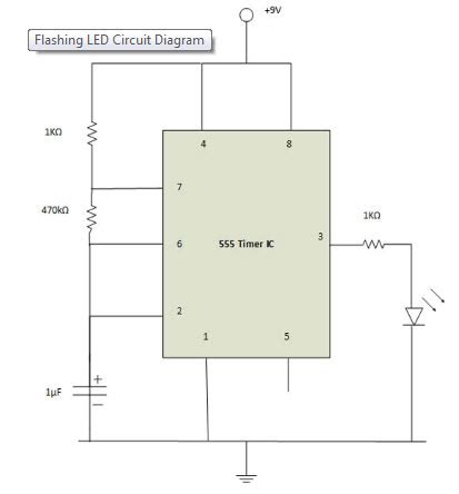 Schematic Diagram Of The Blinking Led Electronic – Intuiti