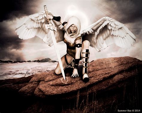 Female Guardian Angel With Sword