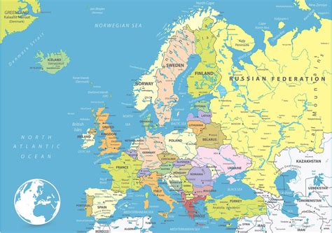 World Map Of Europe With Countries