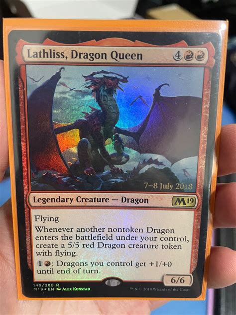 MTG Lathliss, Dragon Queen (promo foil), Hobbies & Toys, Toys & Games ...