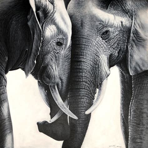 Elephant Painting On Canvas