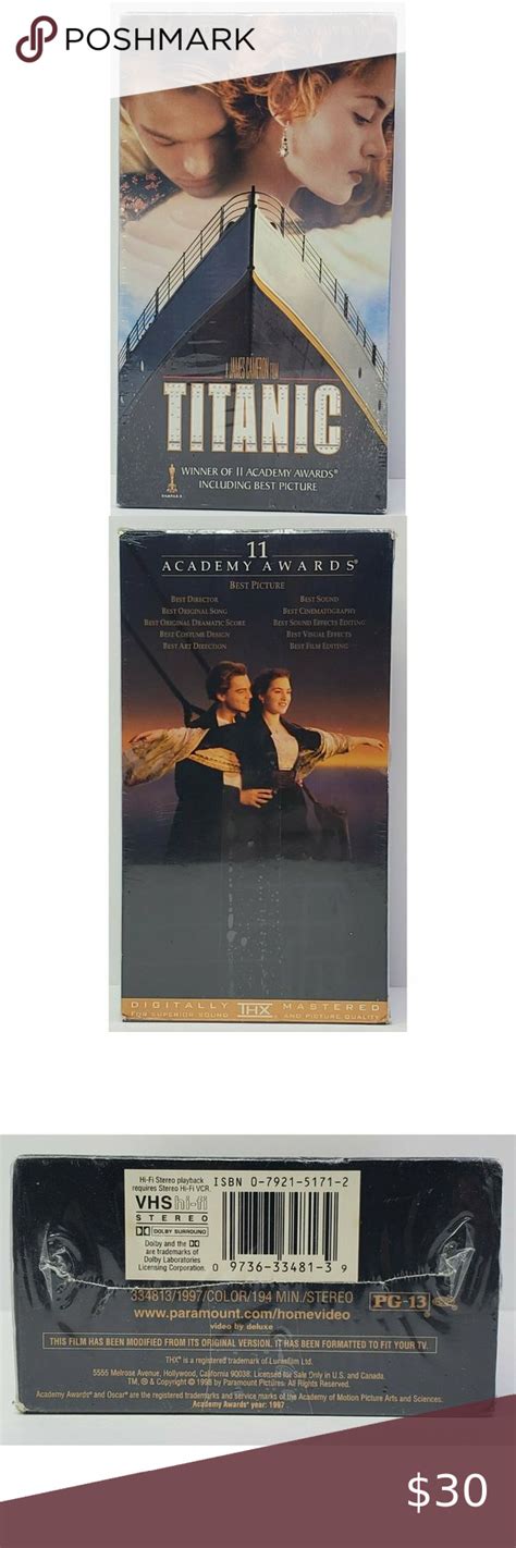 Titanic Vhs New Sealed 1998 2 Tapes Leonardo DiCaprio Kate Winslet