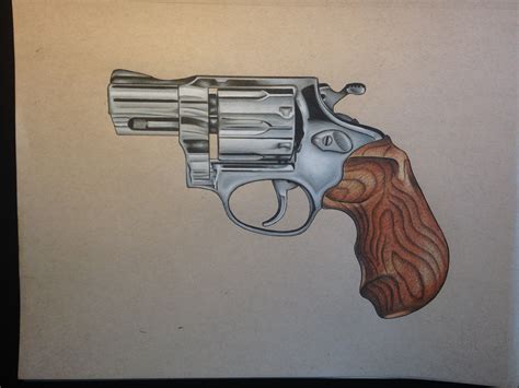 Realistic Drawings Guns - Drawn gun pencil - Pencil and in color drawn ...