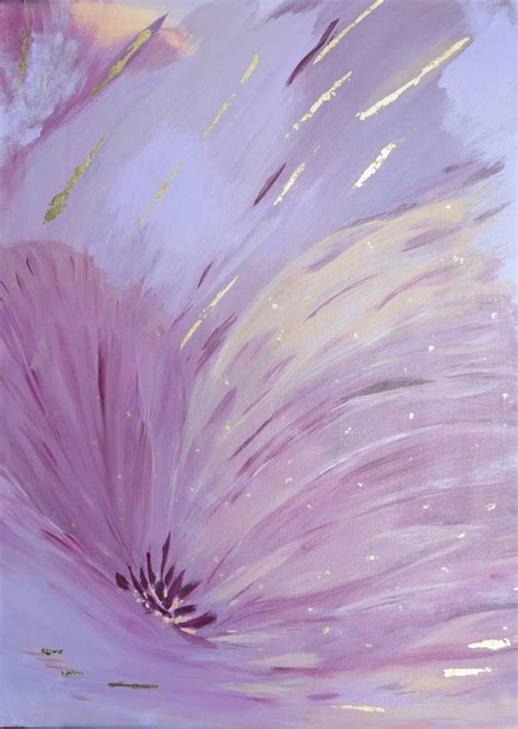 Abstract Acrylic Flower In Pastel Color Painting by Samantha Berg ...